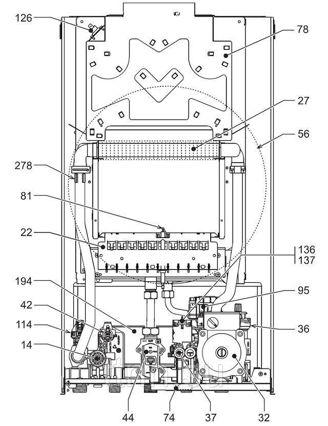 Котел газовый настенный двухконтурный Ferroli Vitatech D F24 (GCDG6KVA Ferroli) — фото 3