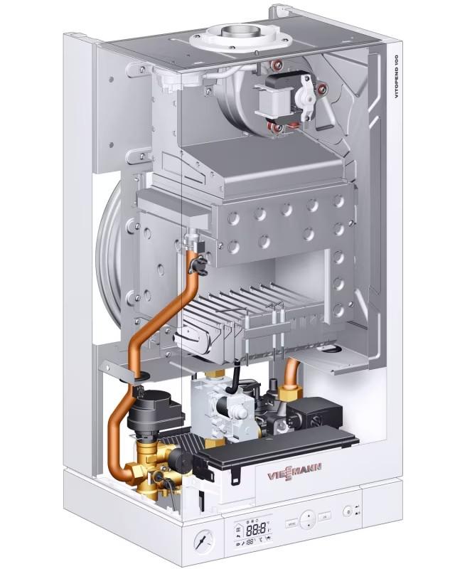 Котел газовый настенный Viessmann Vitopend 100 30 кВт (двухконтурный) (A1JB01) 7571696 (Мшуыыьфтт) — фото 2