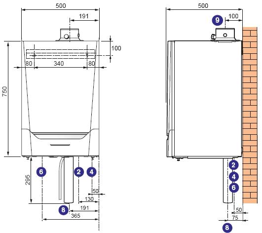Настенный одноконтурный конденсационный газовый котел De Dietrich EVODENS PRO AMC 90 IniControl 2 (7684587 De Dietrich) — фото 3