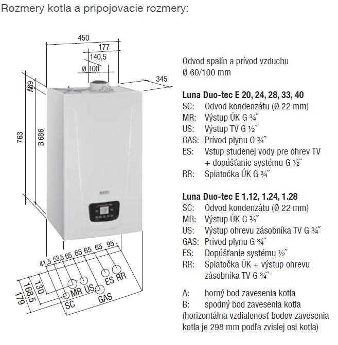 Котел газовый настенный конденсационный Baxi LUNA Duo-tec E 24 (A7720025 Baxi) — фото 3
