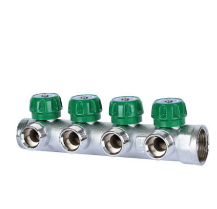 Коллектор регулирующий распределительный 3/4" с 4 отводами 1/2" STOUT