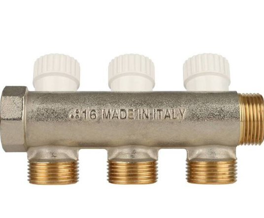 Коллектор Stout (SMB 6851 341203) 3/4 ВР(г) х 3 выхода 1/2 НР(ш) х 3/4 НР(ш) регулируeмый — фото 3