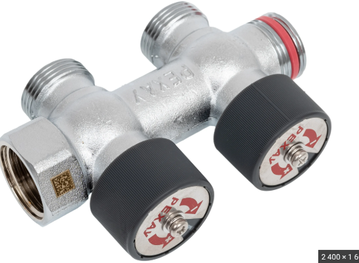 Коллектор REHAU (Rehau - 11316443001)регулирующий, распределительный G3/4" с 2 отводами G 3/4" — фото 2