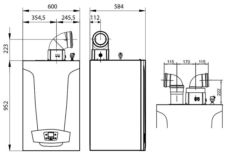 Котел газовый настенный конденсационный Baxi LUNA Duo-tec MP 1.50 (7104050-- Baxi) — фото 2