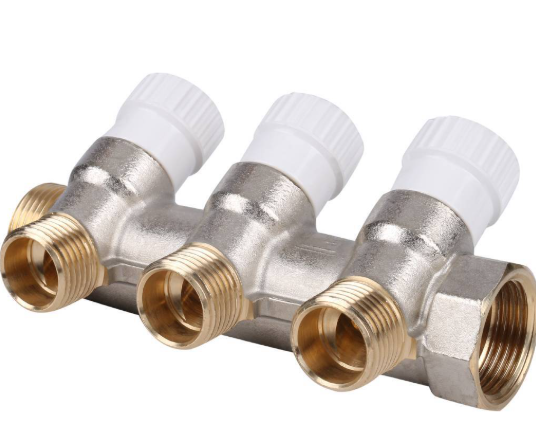 Коллектор Stout (SMB 6851 341203) 3/4 ВР(г) х 3 выхода 1/2 НР(ш) х 3/4 НР(ш) регулируeмый — фото 2