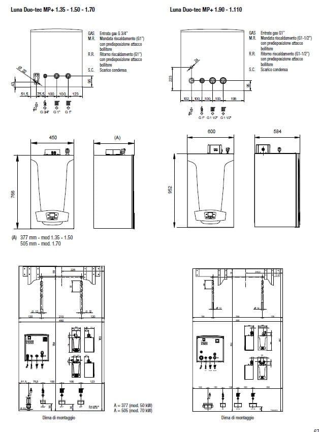 Котел газовый настенный конденсационный Baxi LUNA Duo-tec MP 1.70 (7104052-- Baxi) — фото 2