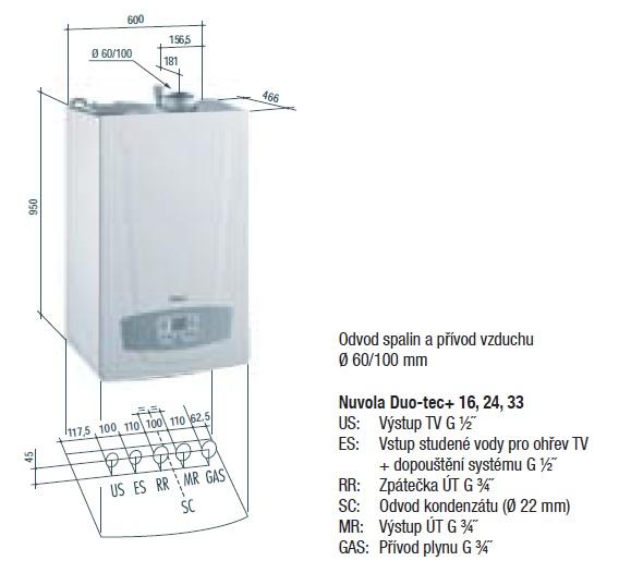 Котел газовый настенный конденсационный Baxi NUVOLA Duo-tec+ 33 (7219555-- Baxi) — фото 3