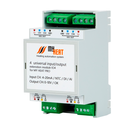 Блок расширения дискретно-аналоговых входов/выходов MyHeat IO4 (6299 MyHeat)
