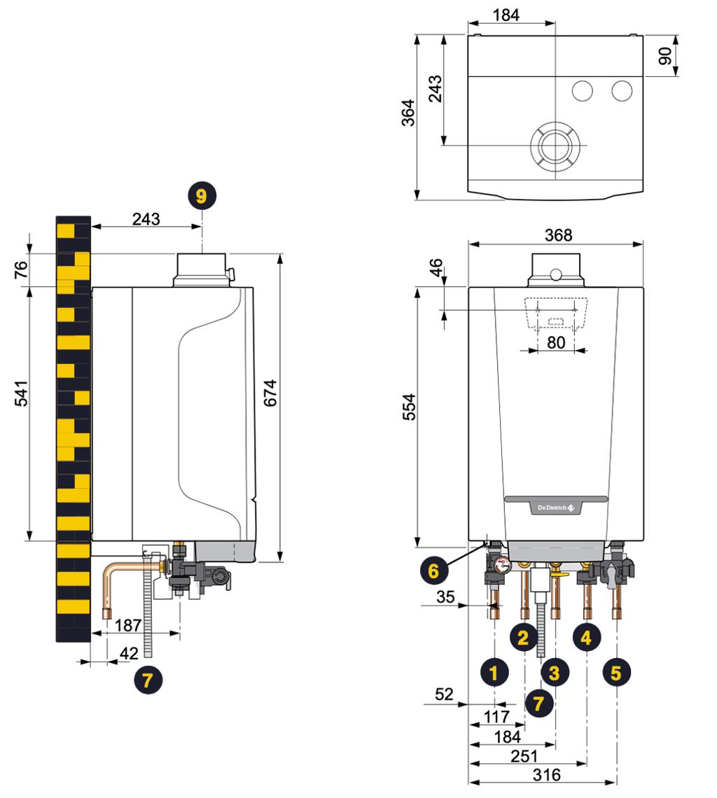 Настенный одноконтурный конденсационный газовый котел De Dietrich NANEO PMC-S 34 (7716640 De Dietrich) — фото 3