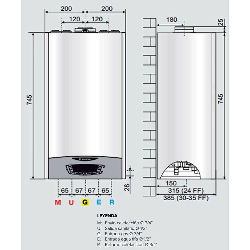 Котел газовый настенный двухконтурный Ariston ALTEAS XC 35 FF (3301672 Ariston) — фото 2