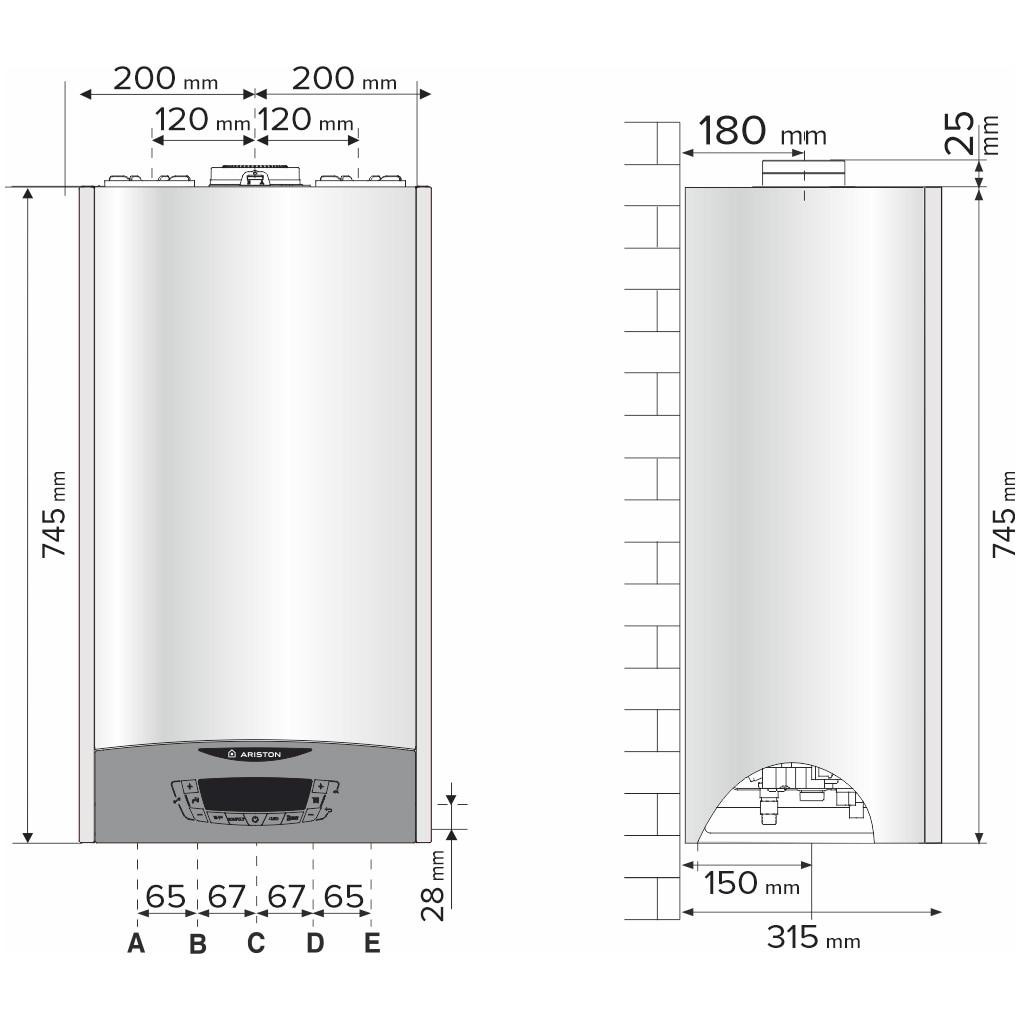 Котел газовый настенный двухконтурный Ariston CLAS XC 24 FF (3301676 Ariston) — фото 2