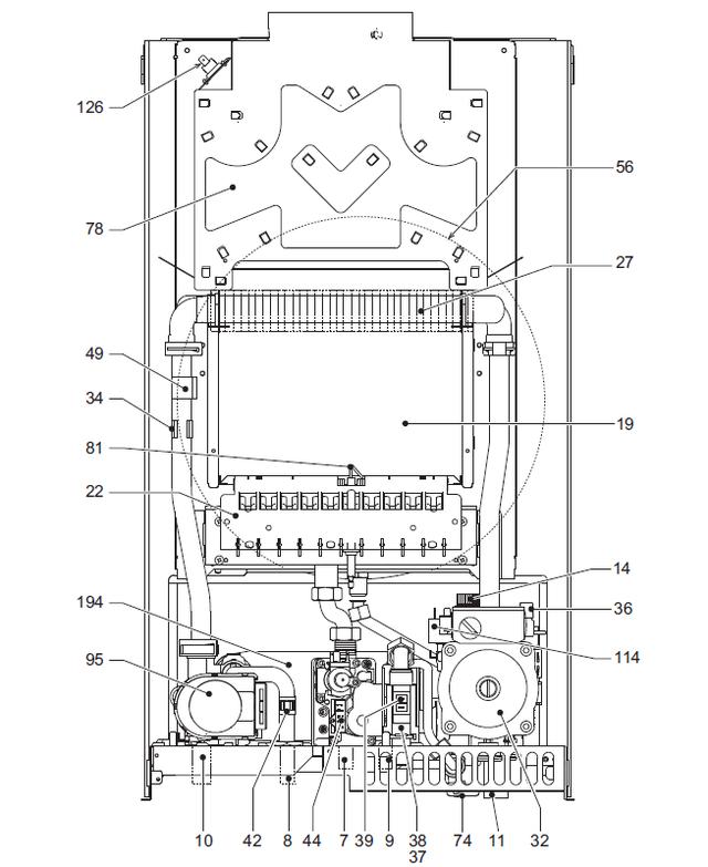 Котел газовый настенный двухконтурный Ferroli Vitatech D F32 (GCDG8KVA Ferroli) — фото 3